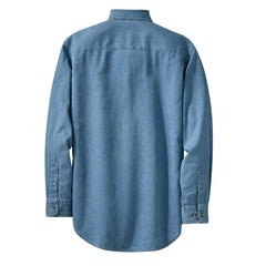Men's Long Sleeve Value Denim Shirt Faded Blue