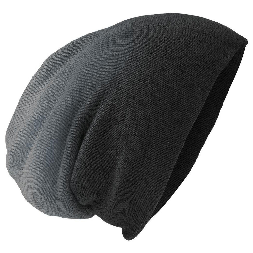 Men's Slouch Beanie Black Dip Dye