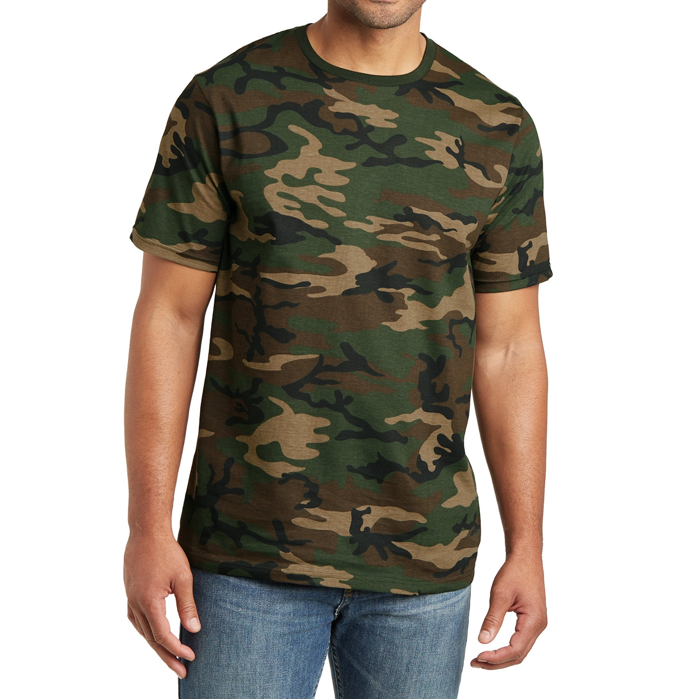Men's Perfect Weight Camo Crew Tee Military Camo