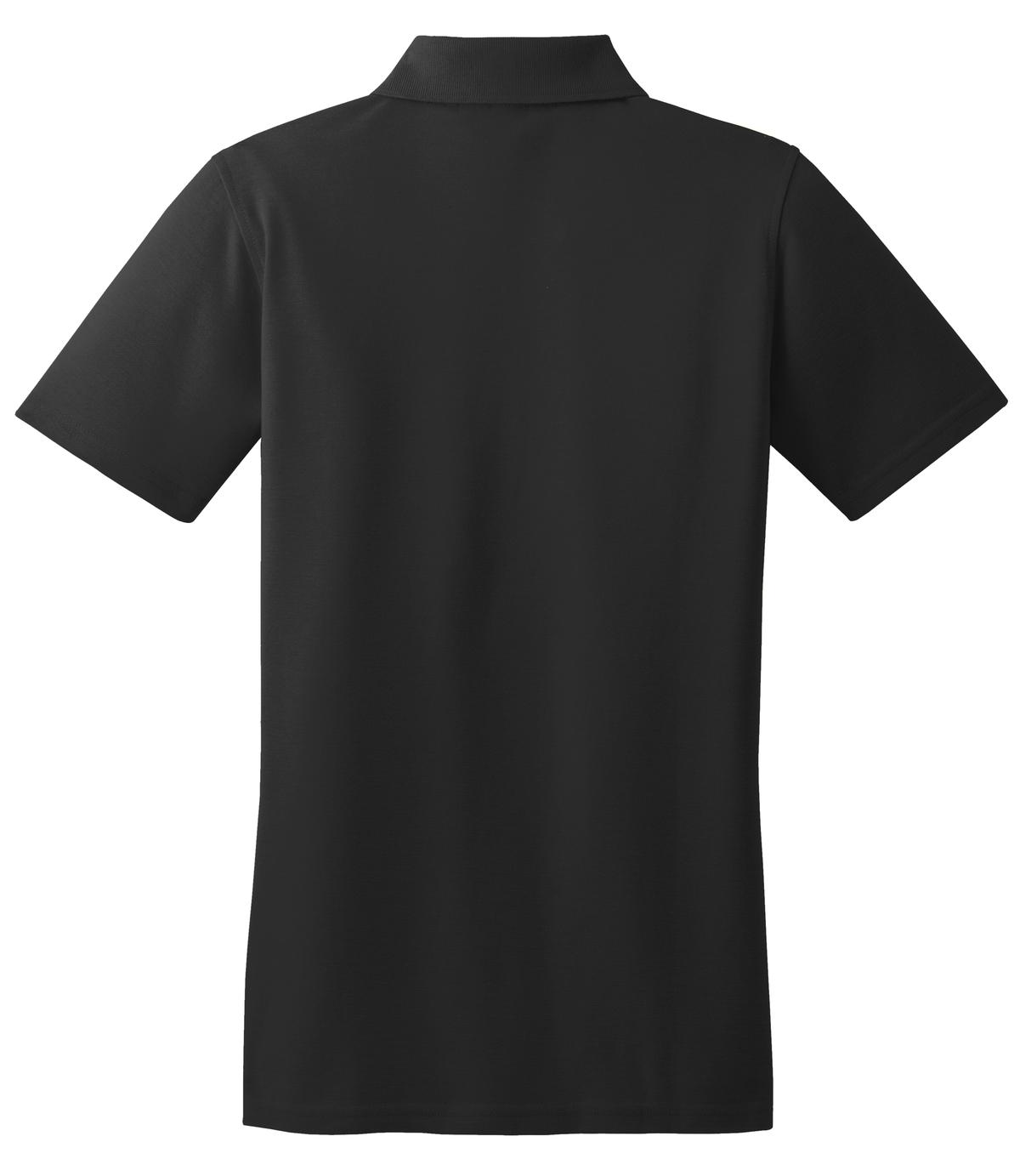 Mafoose Women's Stain Resistant Polo Shirt Black-Back