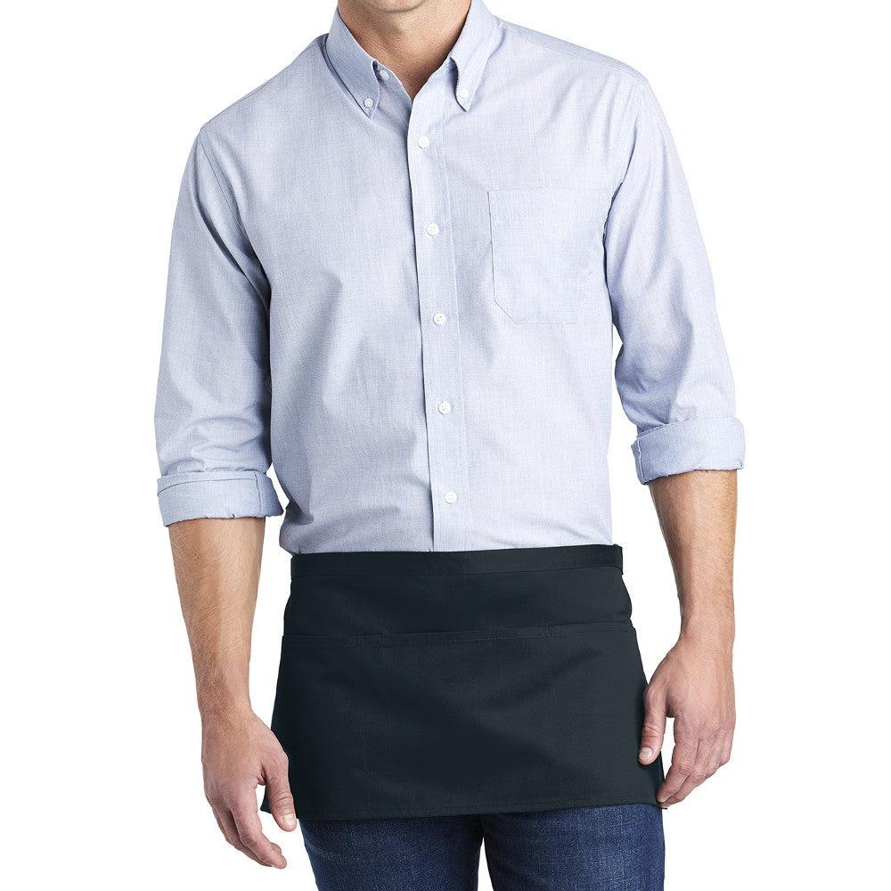 Men's Versatile Three-Pocket Waitstaff Durable Apron