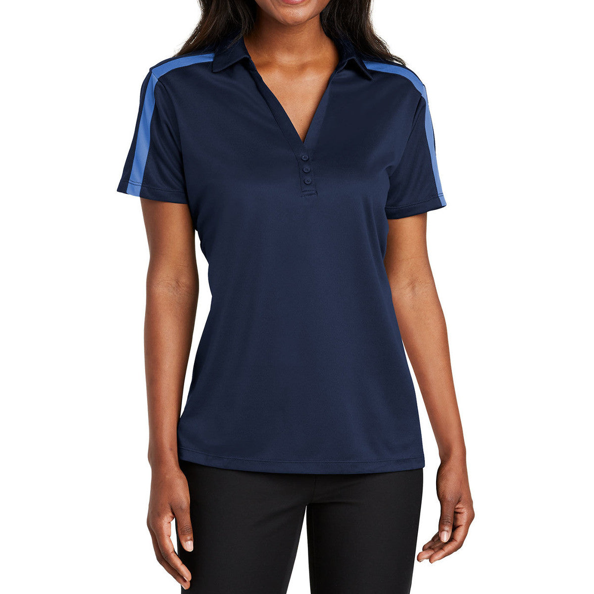 Women's Silk Touch Performance Colorblock Stripe Polo