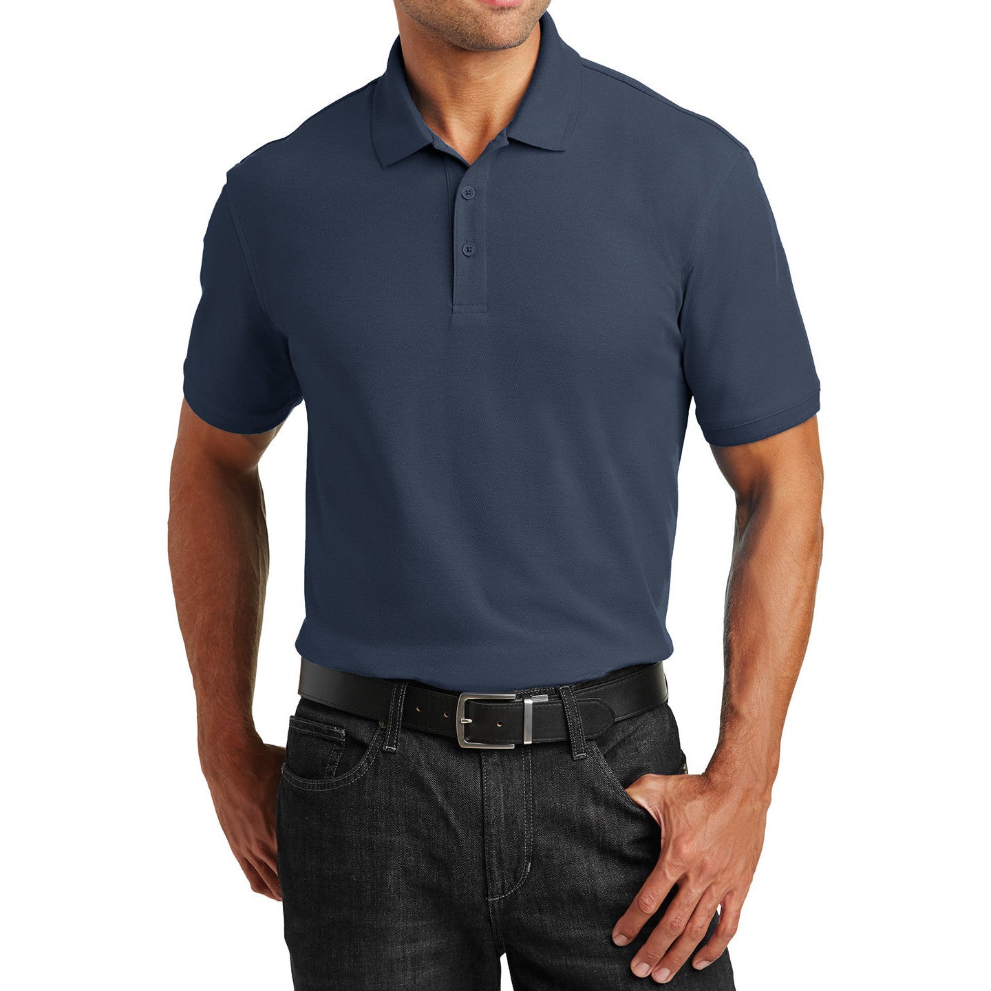 Men's Short Sleeves Tall Core Classic Pique Polo Shirt for Everyday Wear