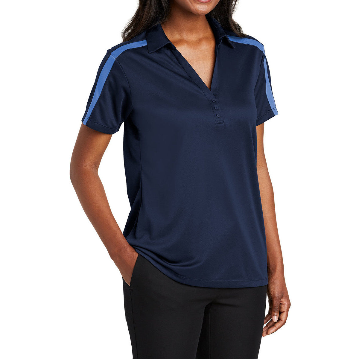 Women's Silk Touch Performance Colorblock Stripe Polo