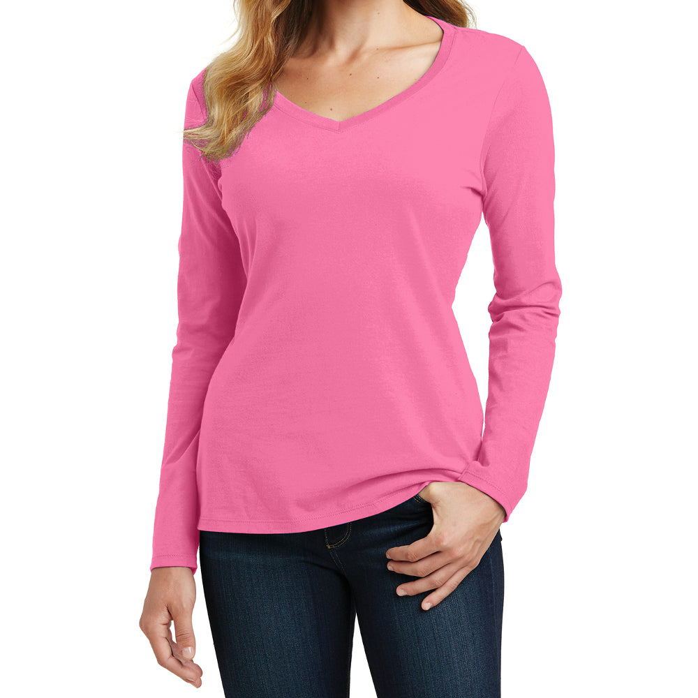 Women's Long Sleeve Fan Favorite V-Neck Tee