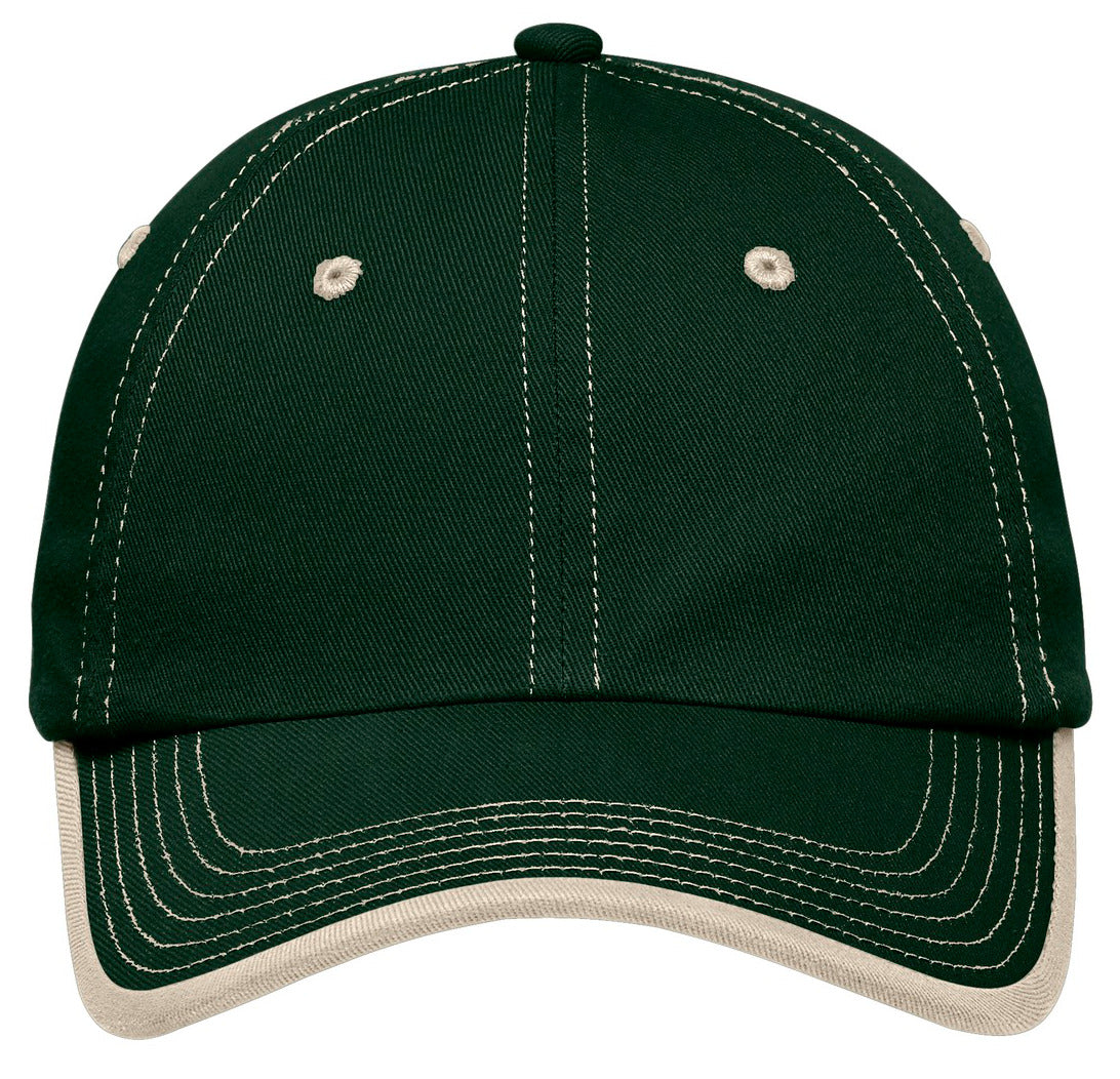 Men's Classic Look Vintage Washed Contrast Stitch Cap