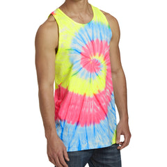 Men's Tie-Dye Tank Top - Neon Rainbow