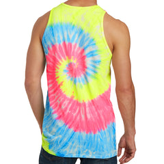 Men's Tie-Dye Tank Top - Neon Rainbow