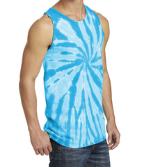 Men's Tie-Dye Tank Top - Turquoise