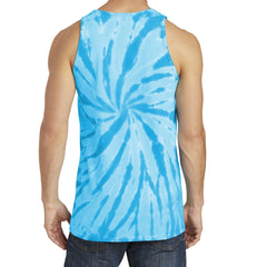 Men's Tie-Dye Tank Top - Turquoise