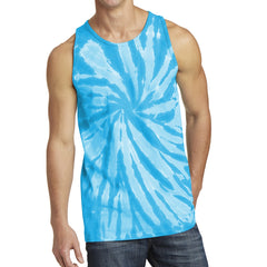 Men's Tie-Dye Tank Top - Turquoise