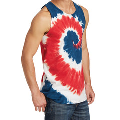 Men's Tie-Dye Tank Top - USA Rainbow