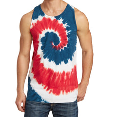 Men's Tie-Dye Tank Top - USA Rainbow