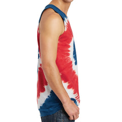 Men's Tie-Dye Tank Top - USA Rainbow