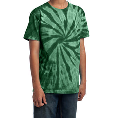 Youth Tie-Dye Tee - Forest green