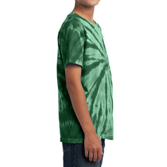 Youth Tie-Dye Tee - Forest green