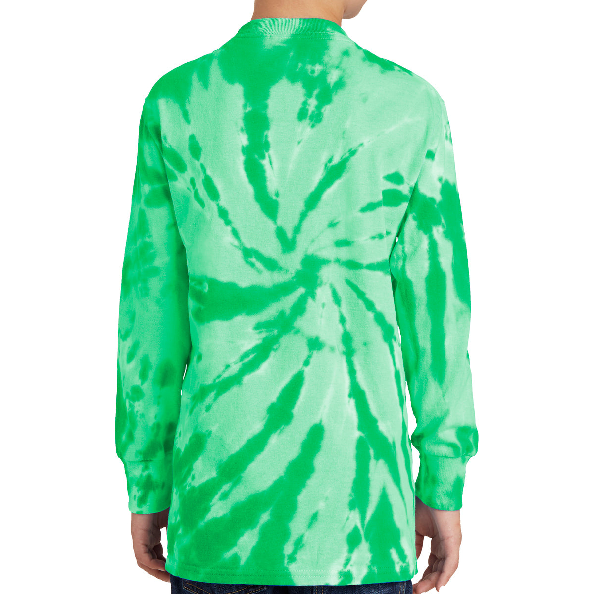 Youth Tie-Dye Long Sleeve Tee - Kelly