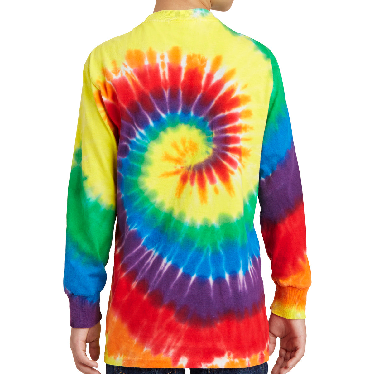 Youth Tie-Dye Long Sleeve Tee - Rainbow