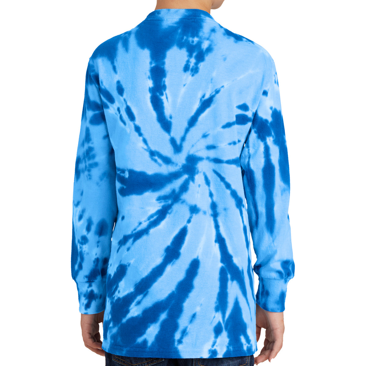 Youth Tie-Dye Long Sleeve Tee - Royal