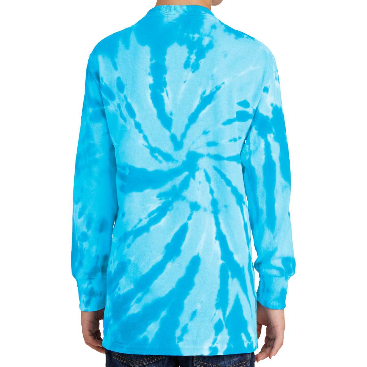 Youth Tie-Dye Long Sleeve Tee - Turquoise