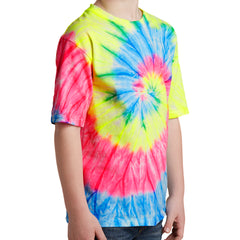 Youth Tie-Dye Tee - Neon Rainbow