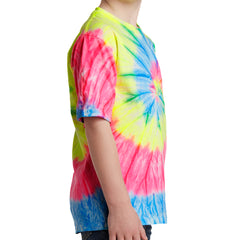 Youth Tie-Dye Tee - Neon Rainbow