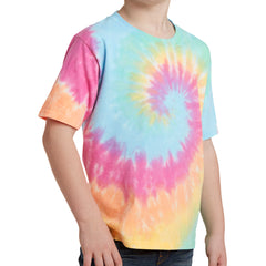 Youth Tie-Dye Tee - Pastel Rainbow
