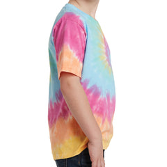 Youth Tie-Dye Tee - Pastel Rainbow