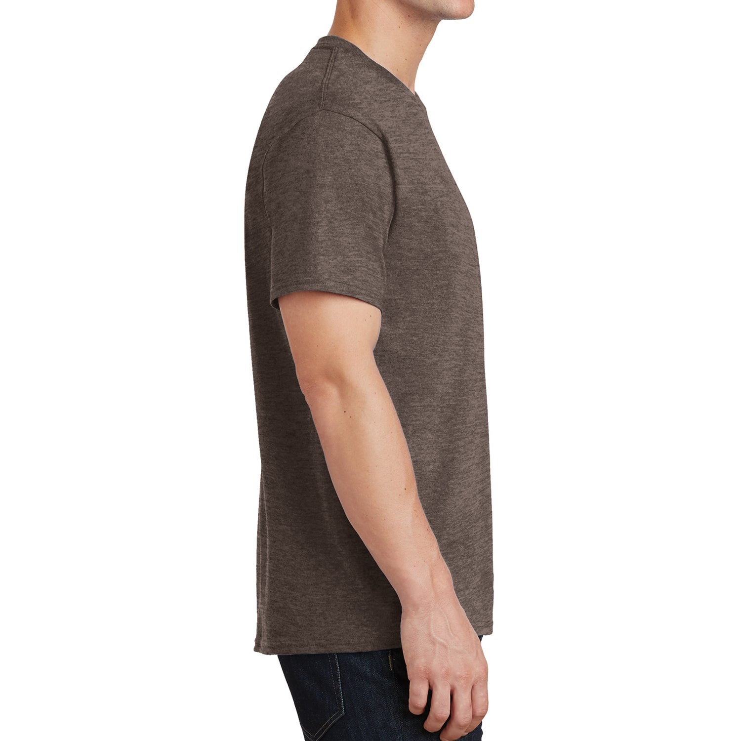 Core Cotton Tee - Heather Dark Chocolate Brown