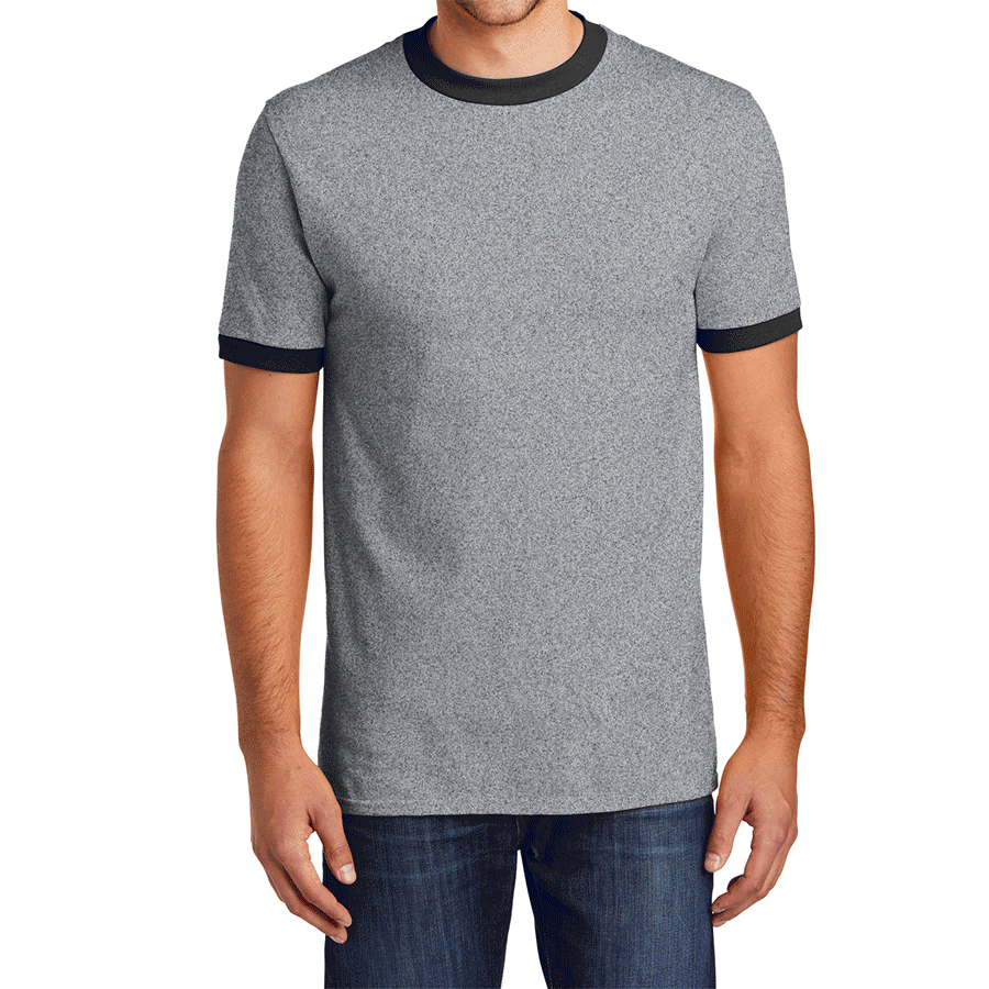 Men's Short Sleeve Core Cotton Soft Classic Ringer Tee