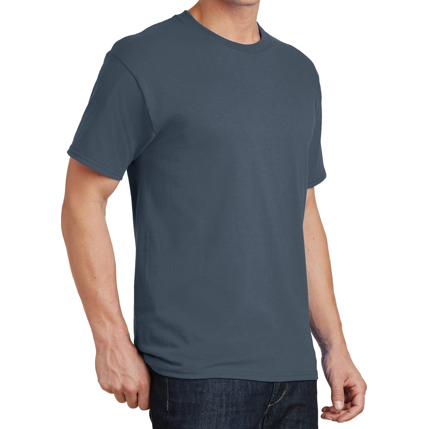 Core Cotton Tee - Steel Blue