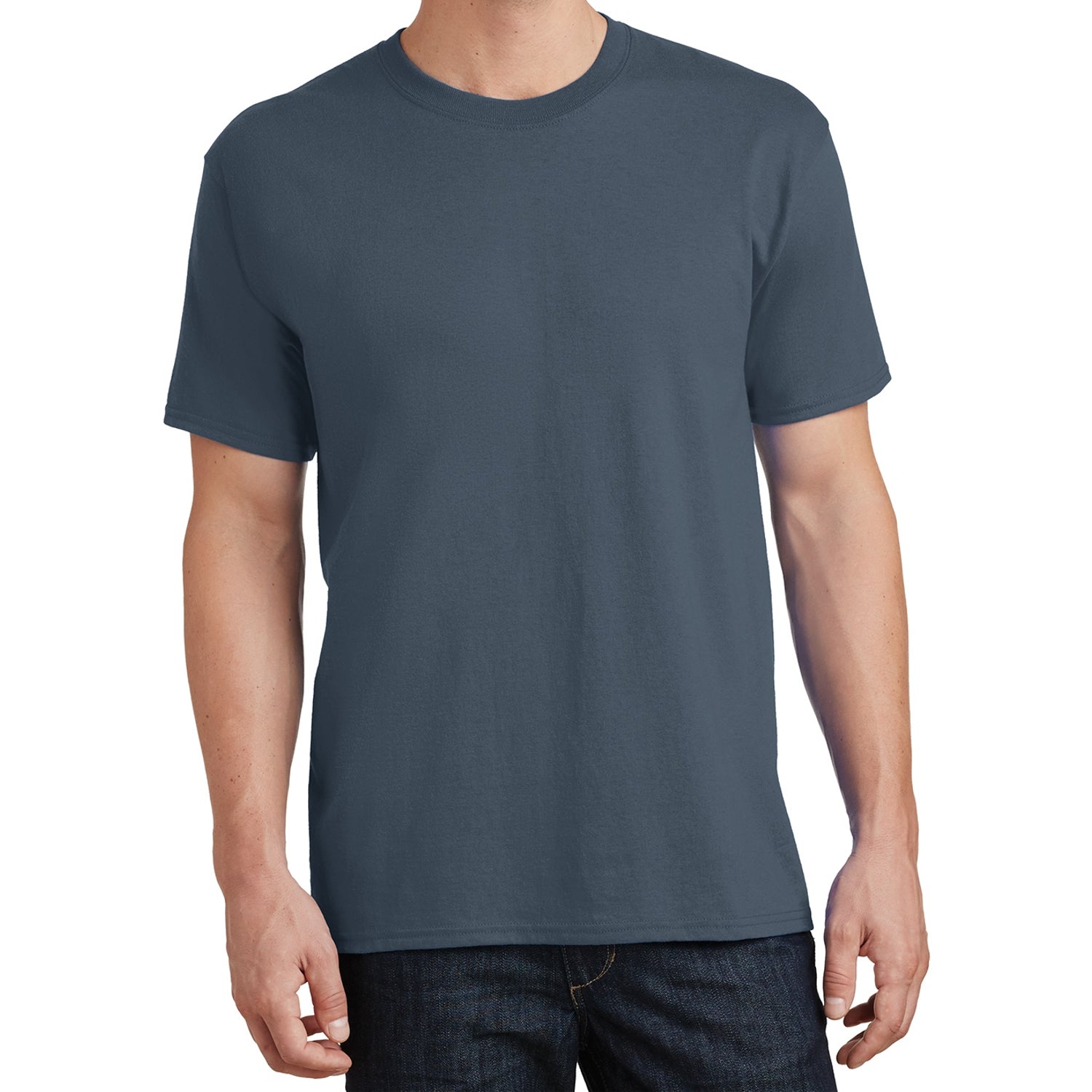 Core Cotton Tee - Steel Blue