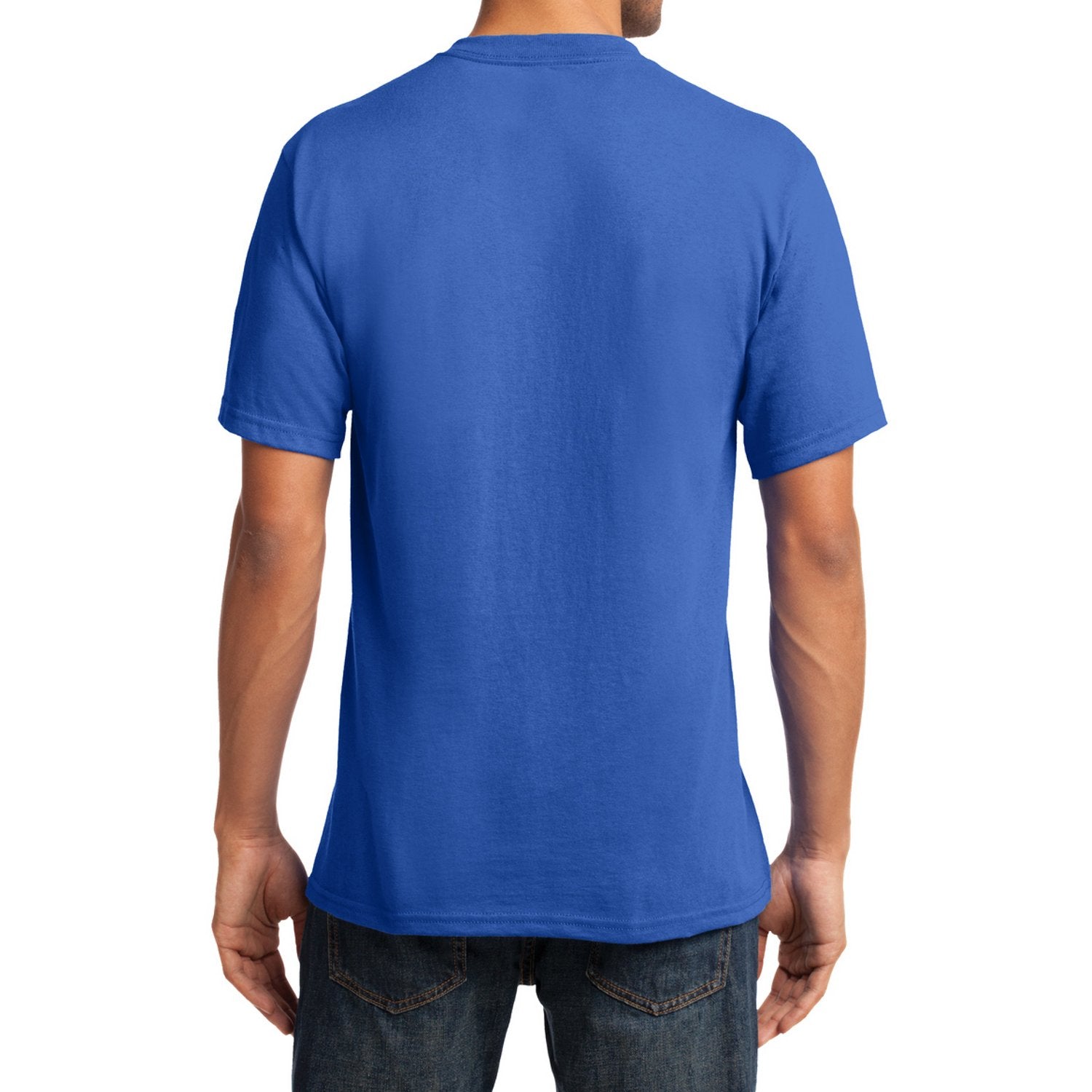 Men's Core Cotton V-Neck Tee Royal - Back