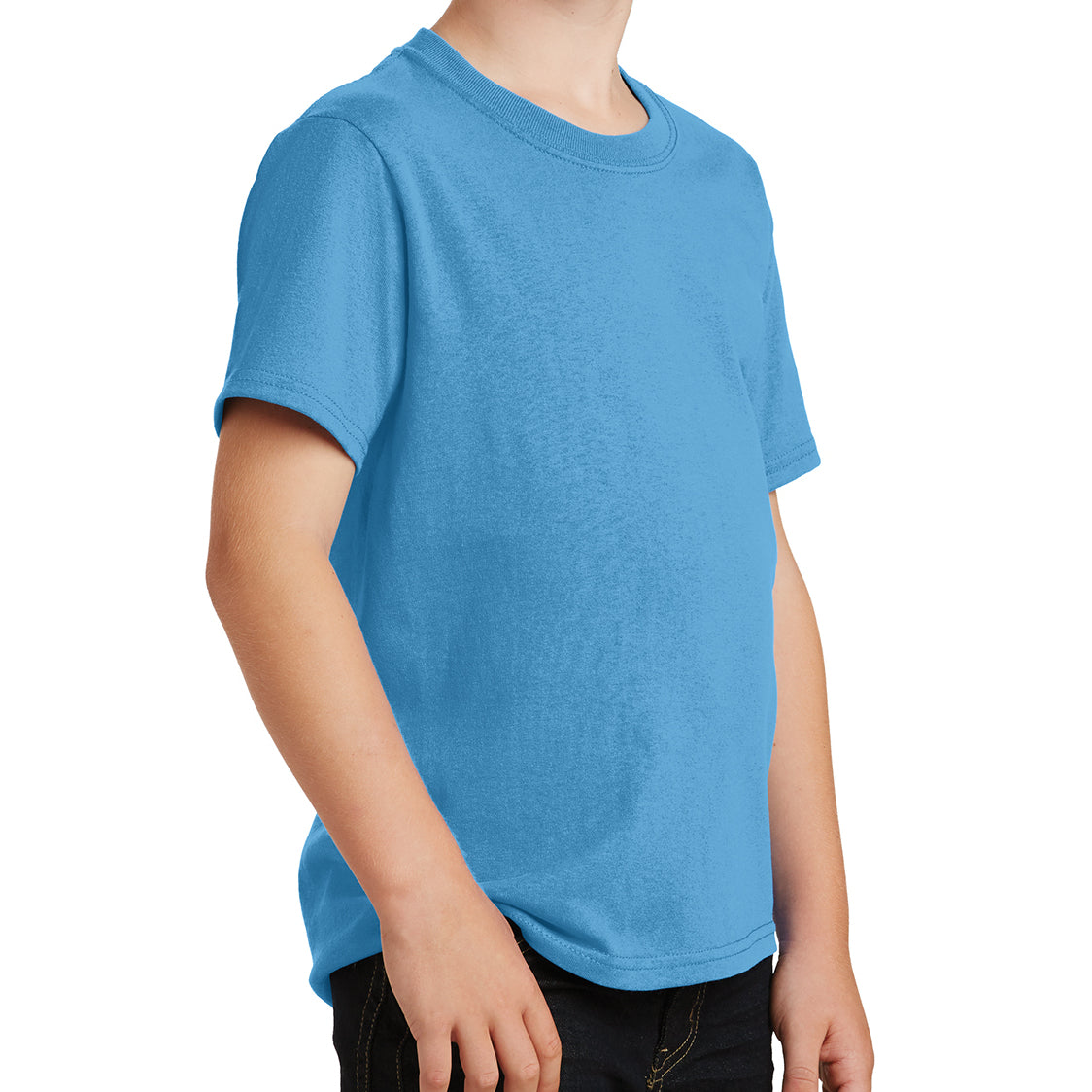 Youth Core Cotton Tee - Aquatic Blue
