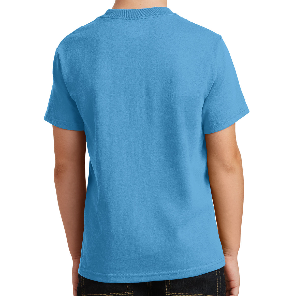 Youth Core Cotton Tee - Aquatic Blue