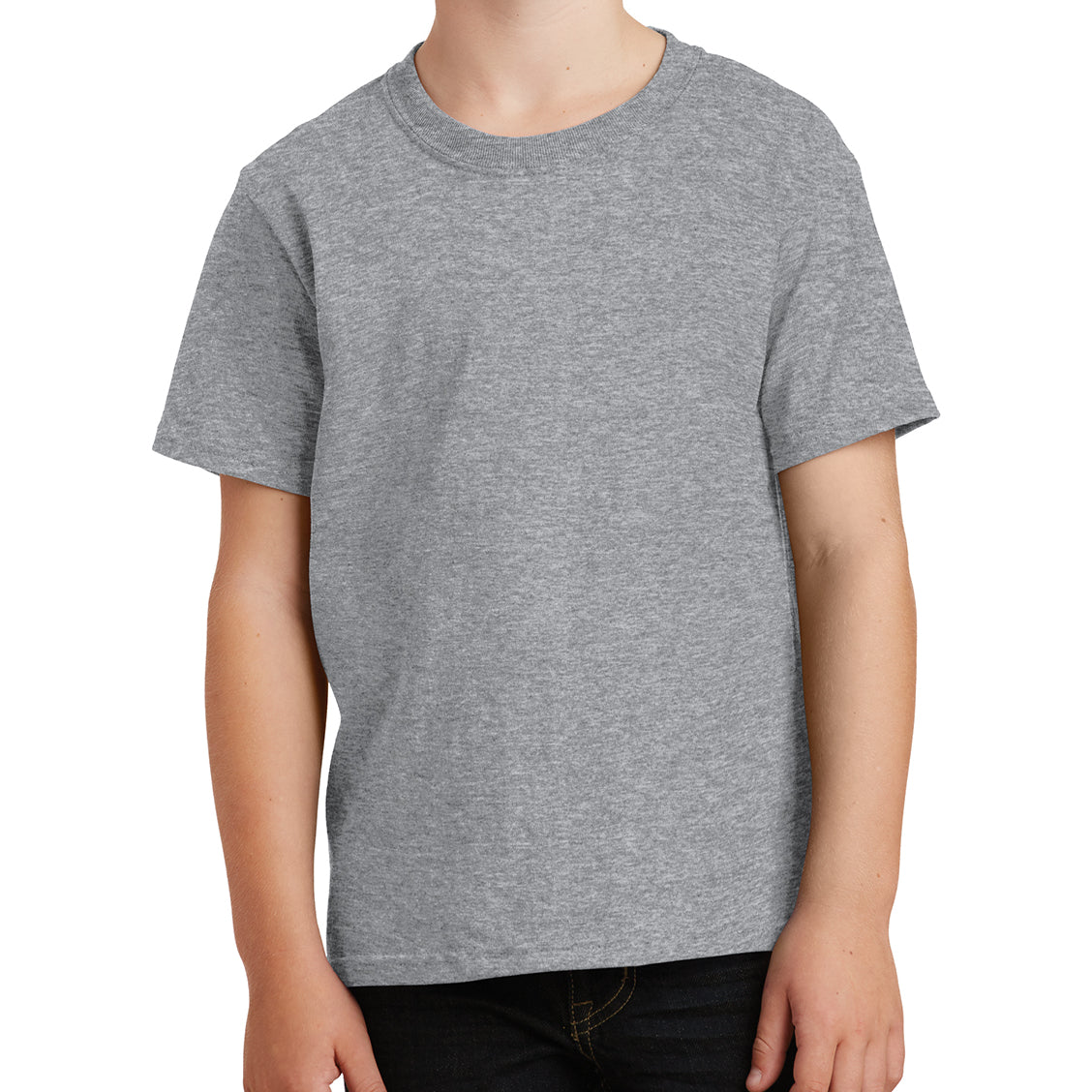 Youth Core Cotton Tee - Athletic Heather