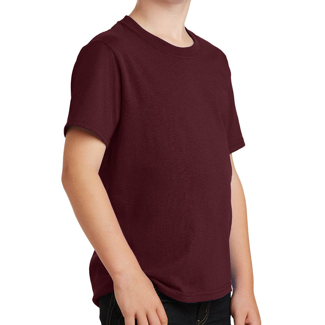 Youth Core Cotton Tee - Athletic Maroon
