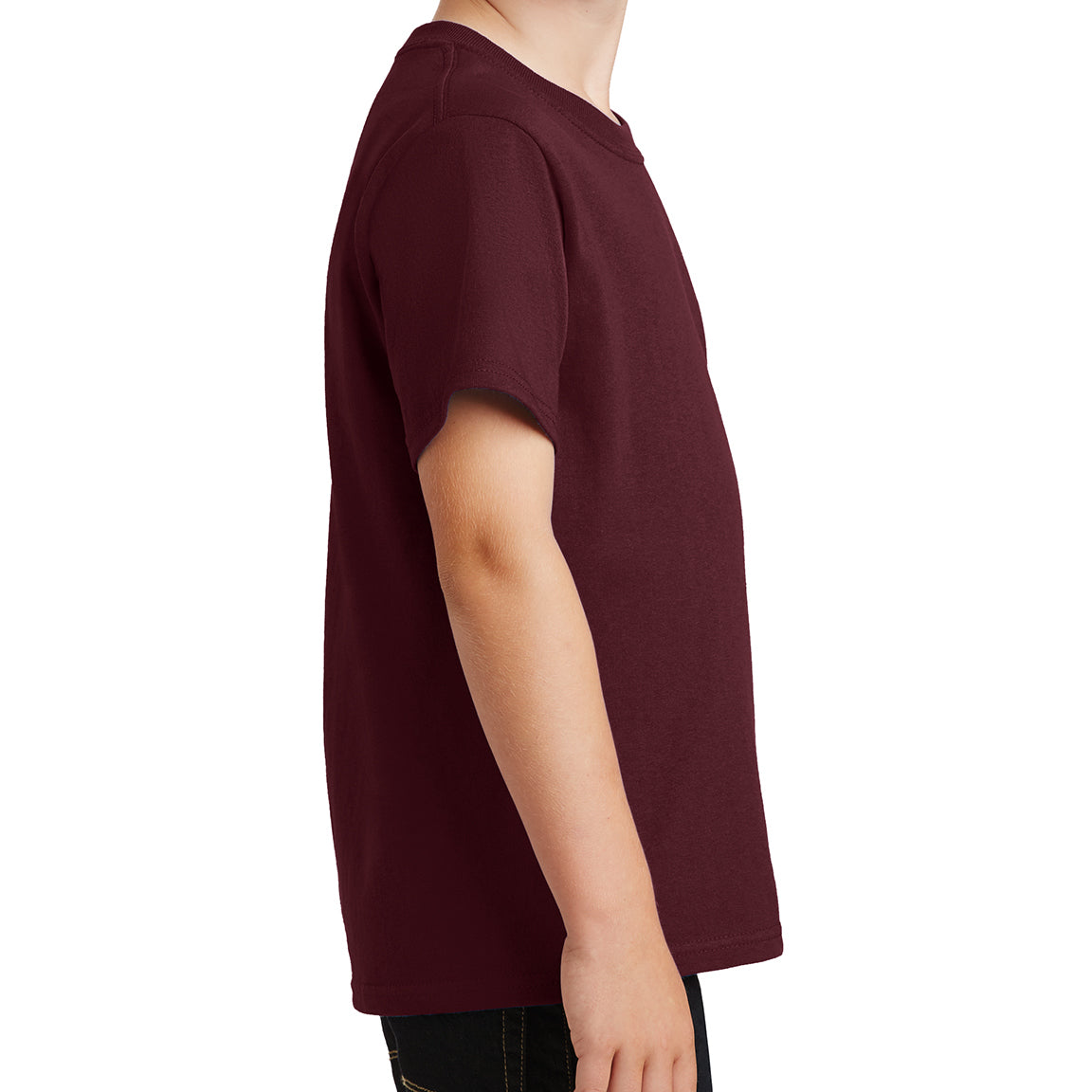 Youth Core Cotton Tee - Athletic Maroon