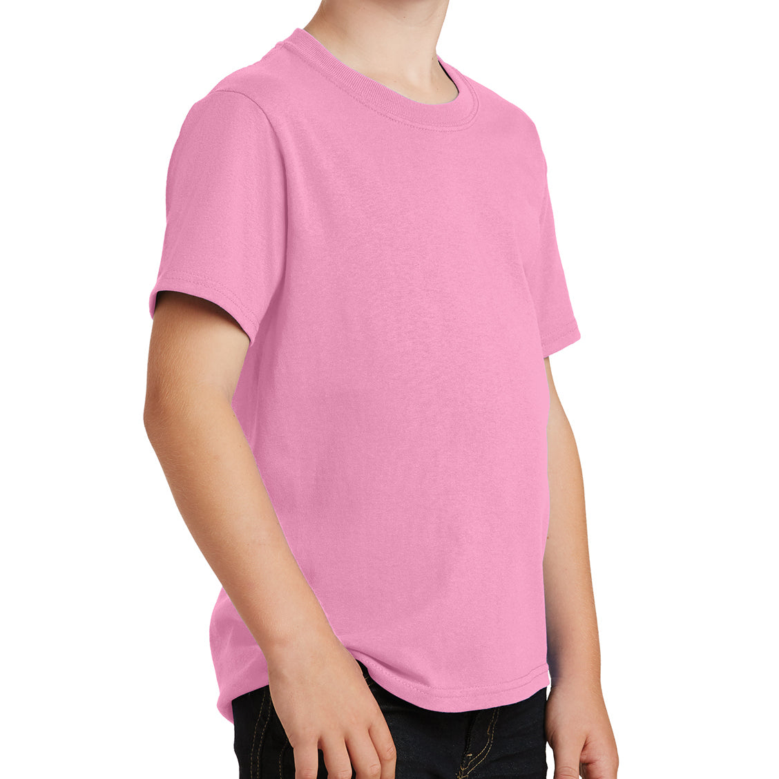 Youth Core Cotton Tee - Candy Pink