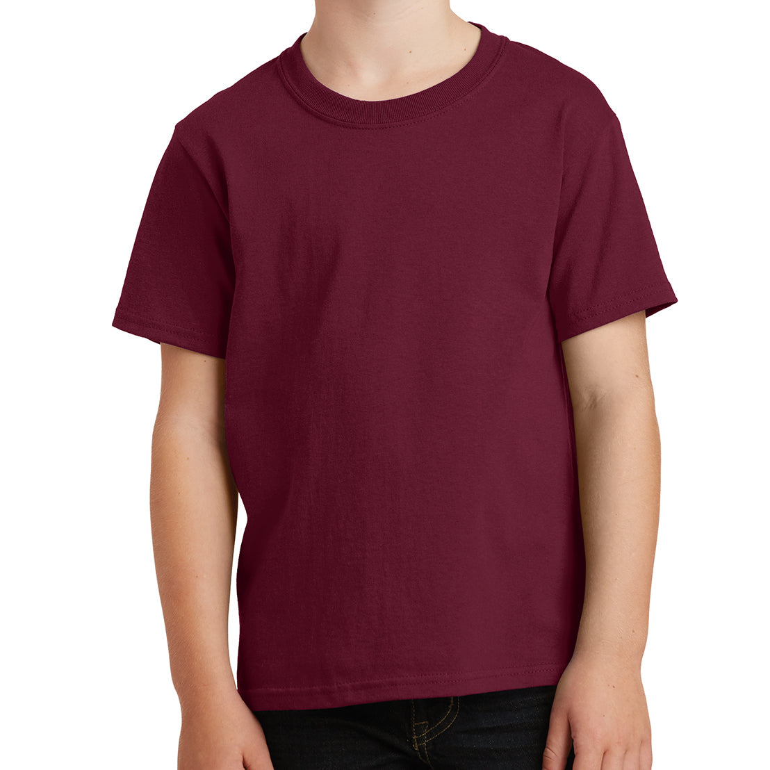 Youth Core Cotton Tee - Cardinal