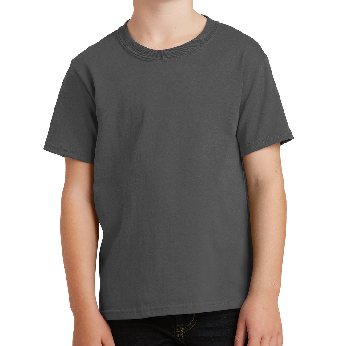 Youth Core Cotton Tee - Charcoal