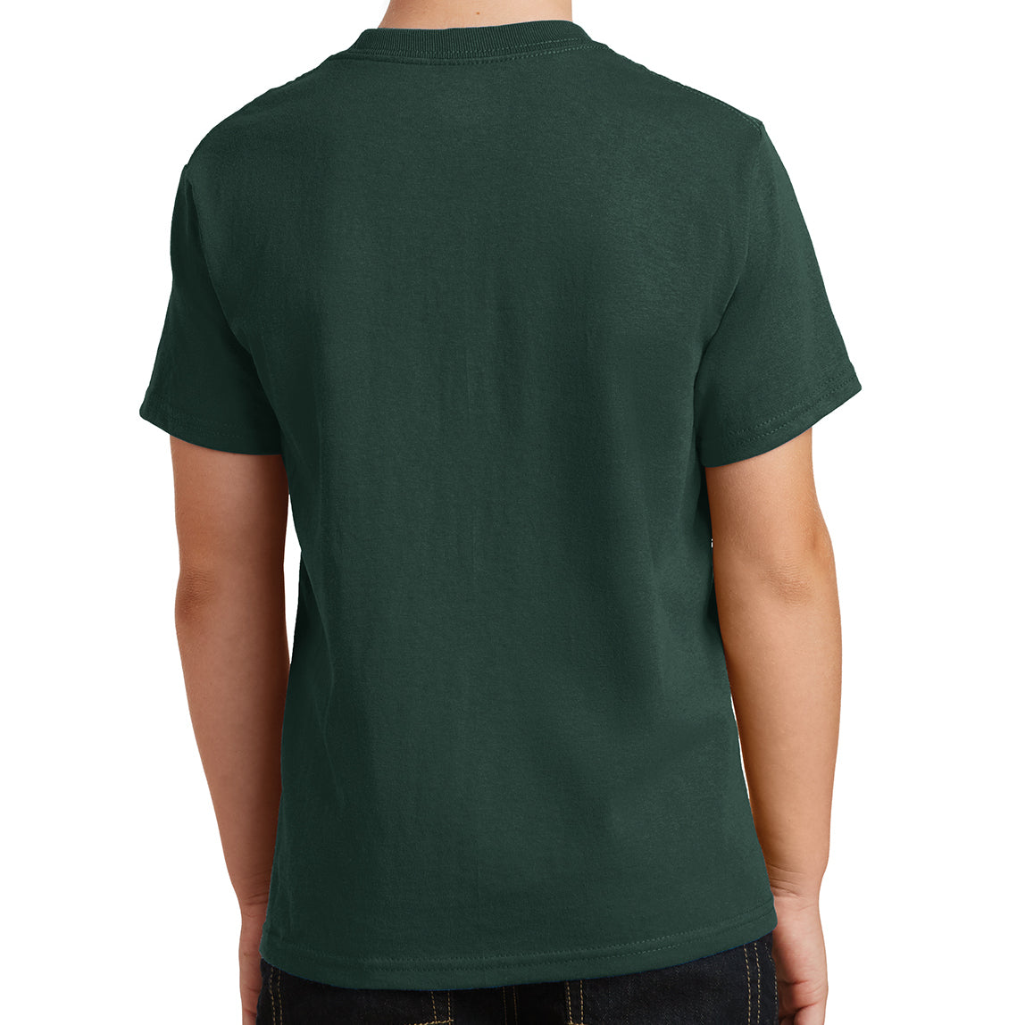 Youth Core Cotton Tee - Dark Green
