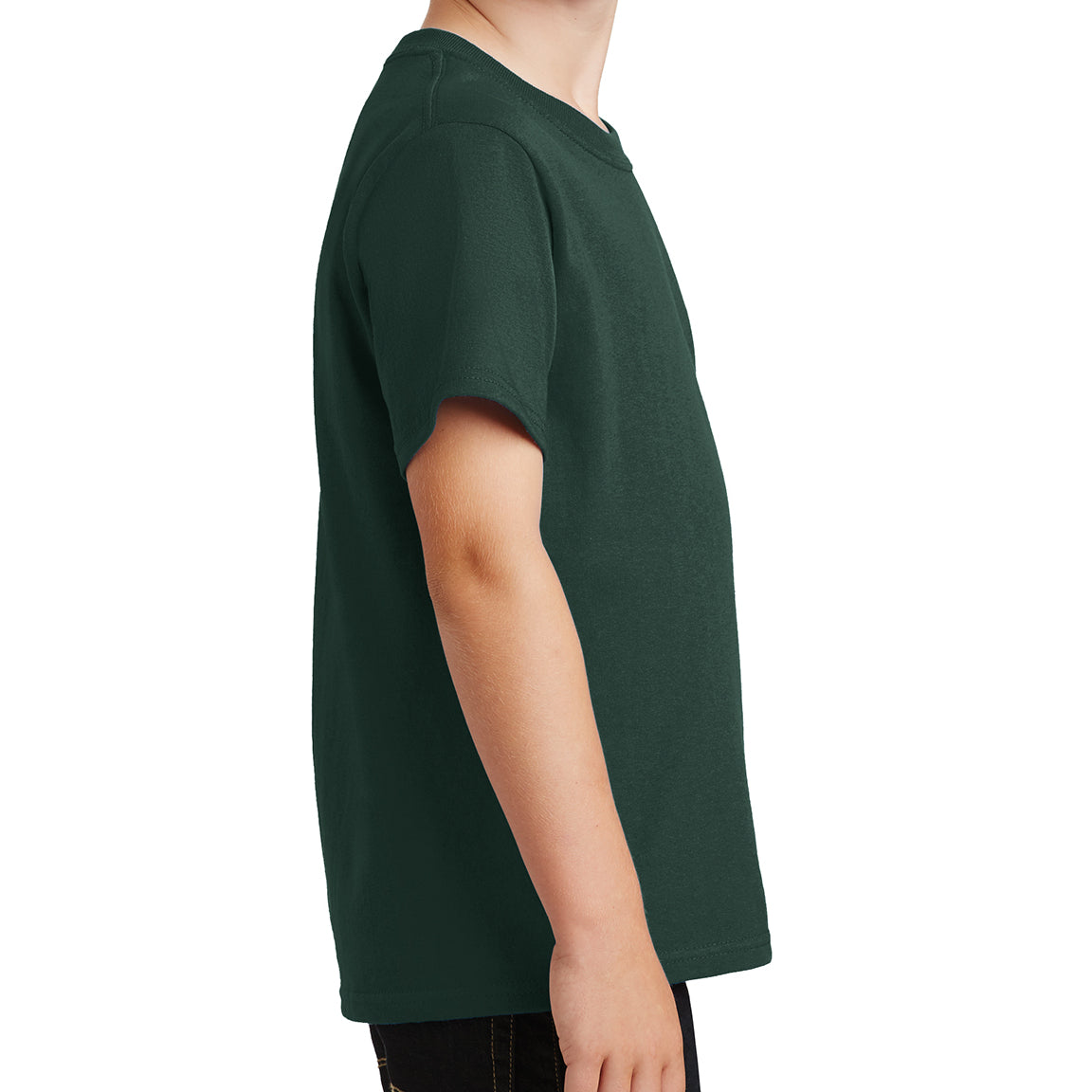 Youth Core Cotton Tee - Dark Green