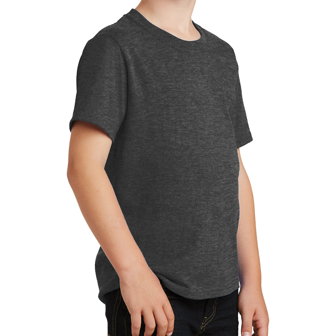 Youth Core Cotton Tee - Dark Heather Grey