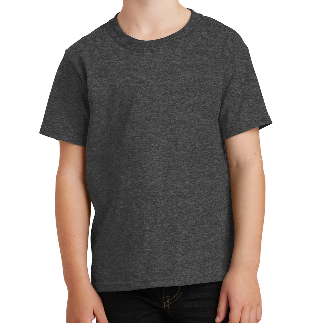 Youth Core Cotton Tee - Dark Heather Grey
