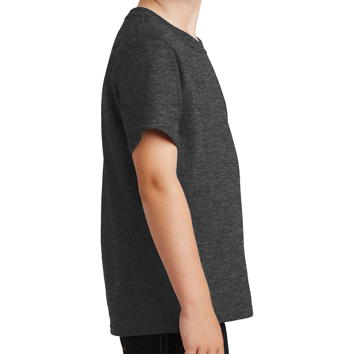 Youth Core Cotton Tee - Dark Heather Grey
