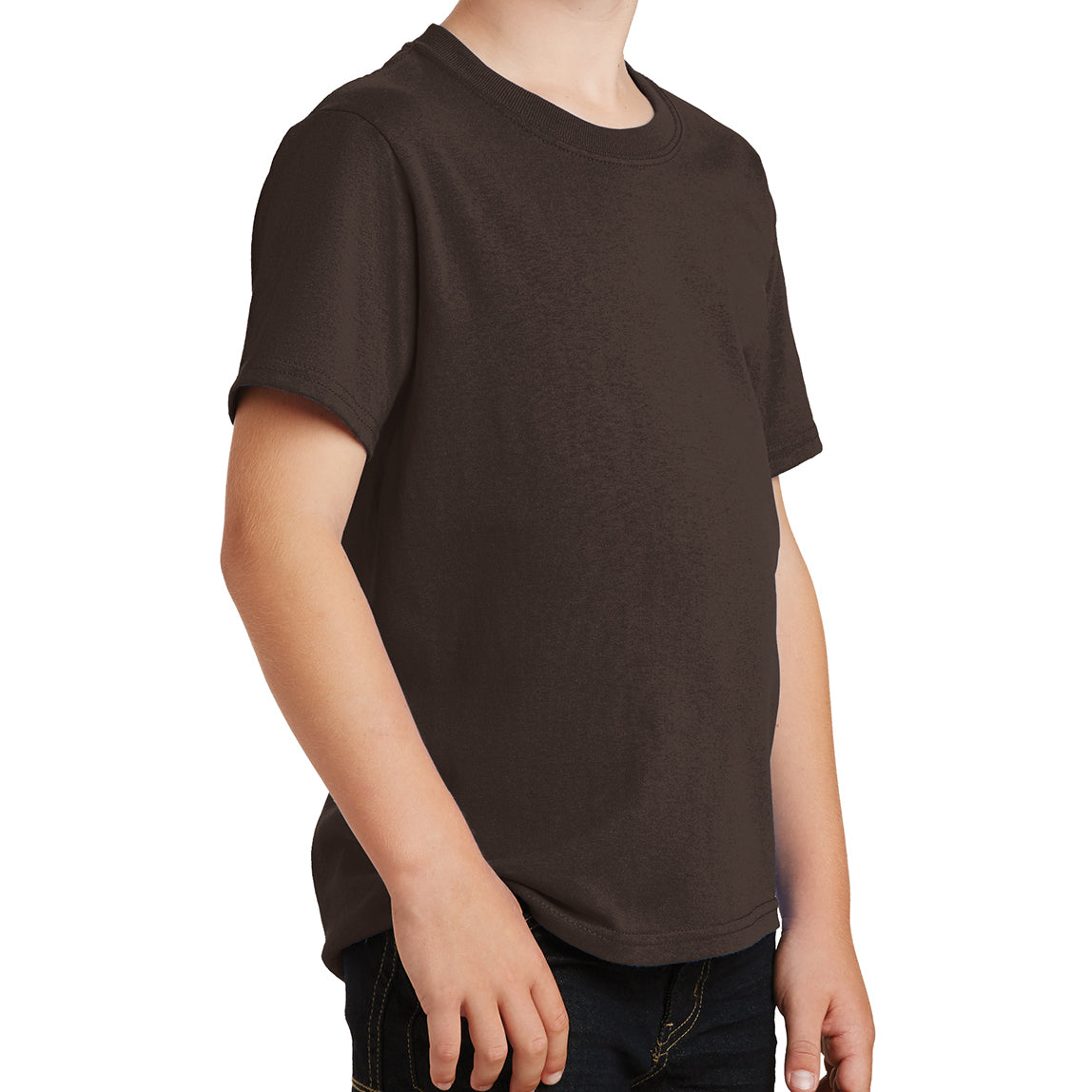 Youth Core Cotton Tee - Dark Chocolate Brown