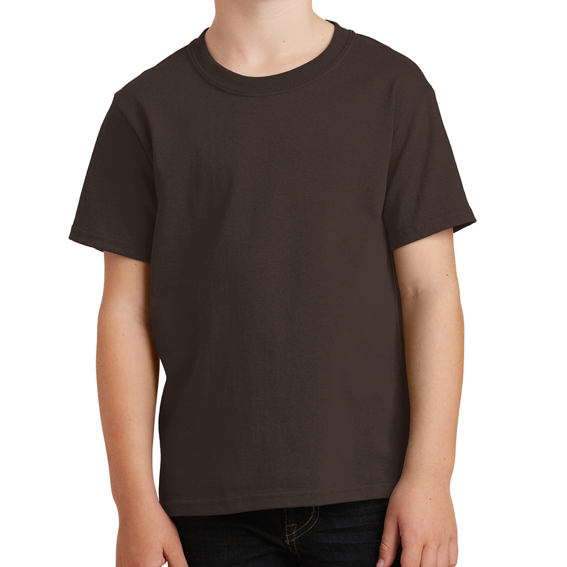 Youth Core Cotton Tee - Dark Chocolate Brown