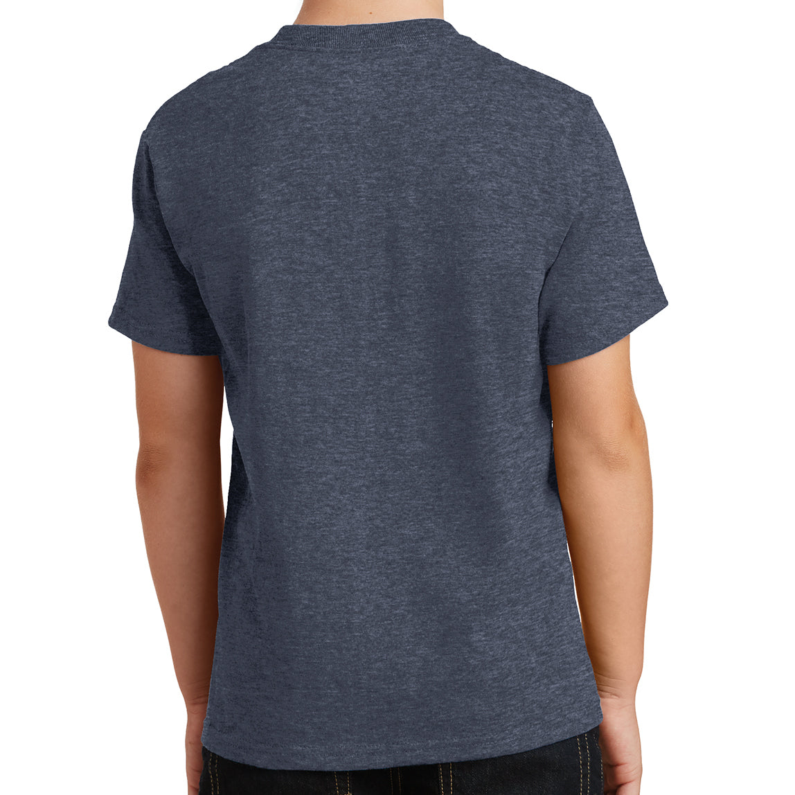 Youth Core Cotton Tee - Heather Navy