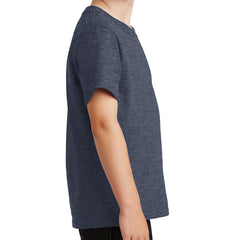 Youth Core Cotton Tee - Heather Navy